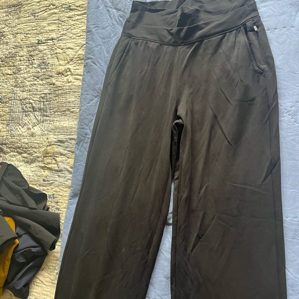 Athleta Terry Cloth Trouser Black